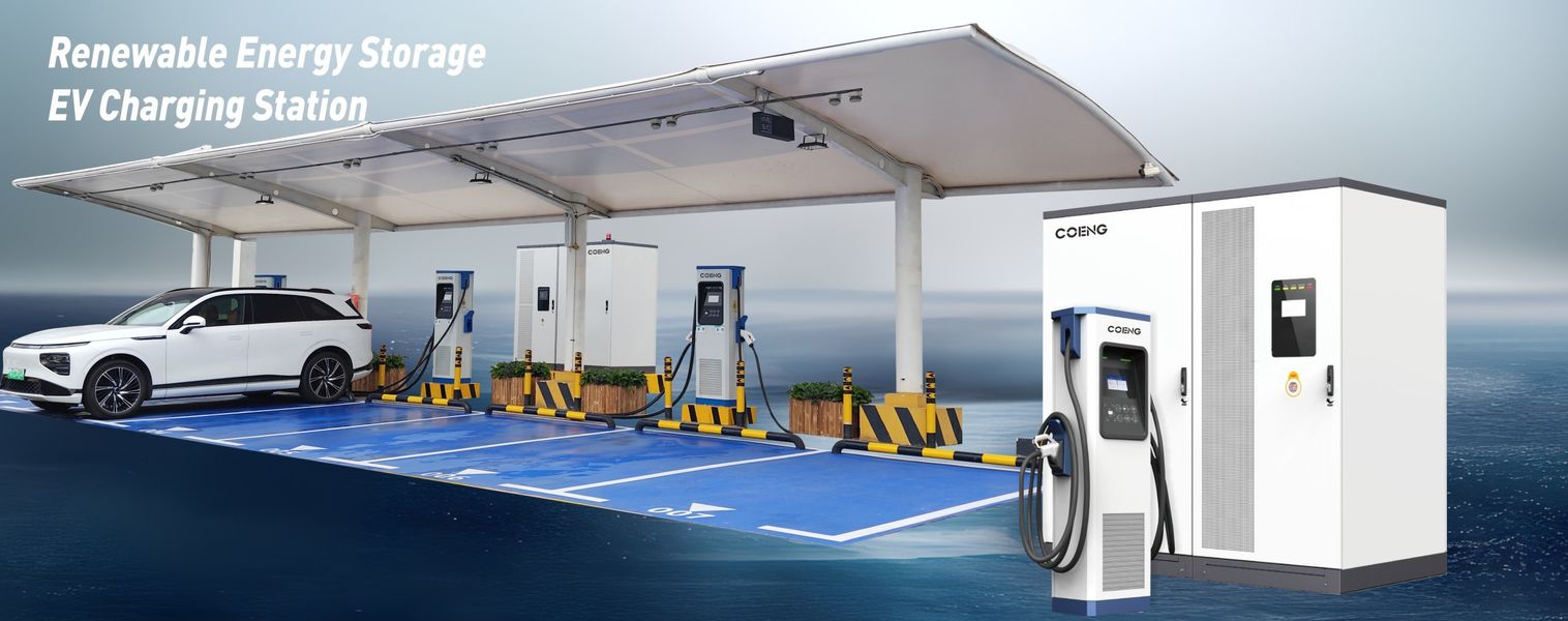 Station de recharge de véhicules électriques à stockage d'énergie renouvelable